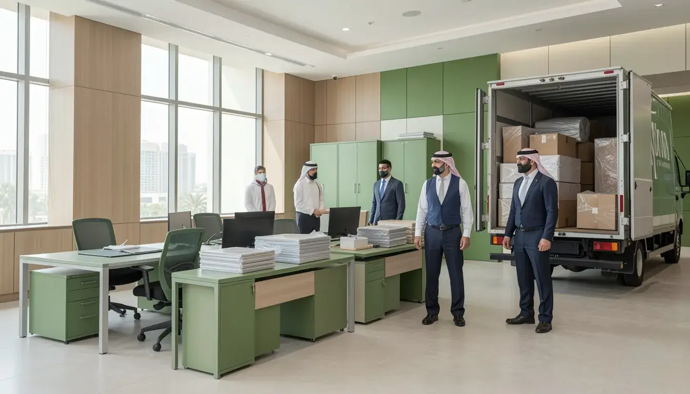 تجهيز الأثاث المكتبي قبل النقل في مكة