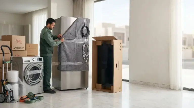 تجهيز الأجهزة الكهربائية قبل النقل